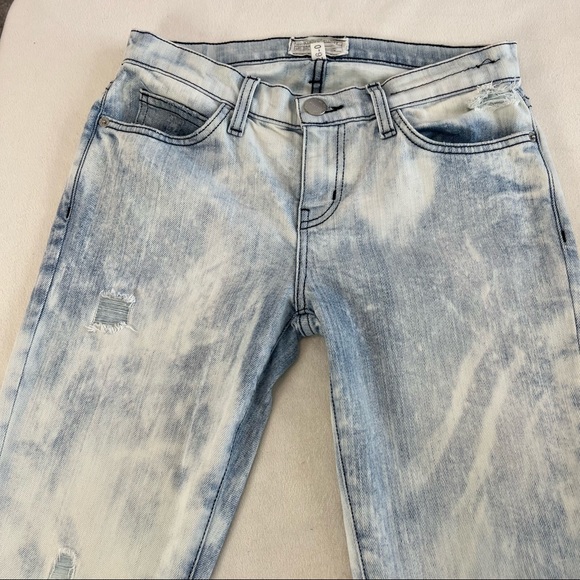 Current/Elliot The Ankle Skinny Cheville City Bleach Destroy Jeans Size 26 - Picture 7 of 16